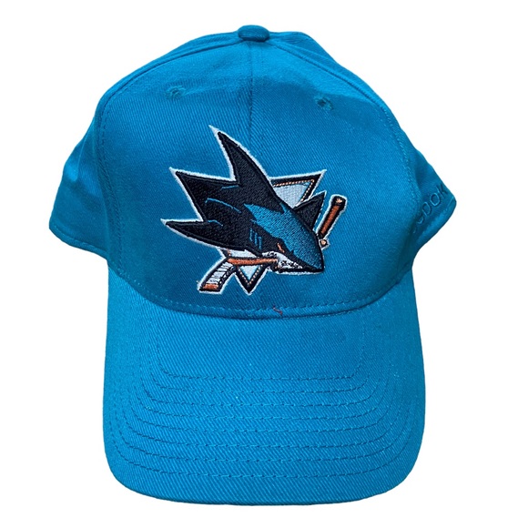 Reebok San Jose Sharks Men’s L/XL Teal Pro Fit Baseball Hat Hockey 90s Y2K - Picture 1 of 6